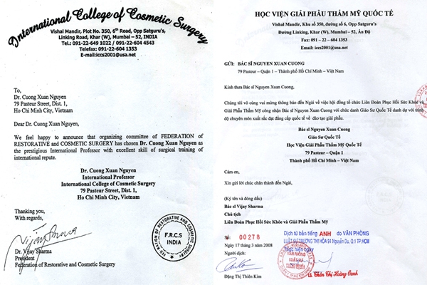 Trường Đại học GPTM Quốc tế phong tặng chức danh Giáo Sư Quốc tế cho BS Nguyễn Xuân Cương